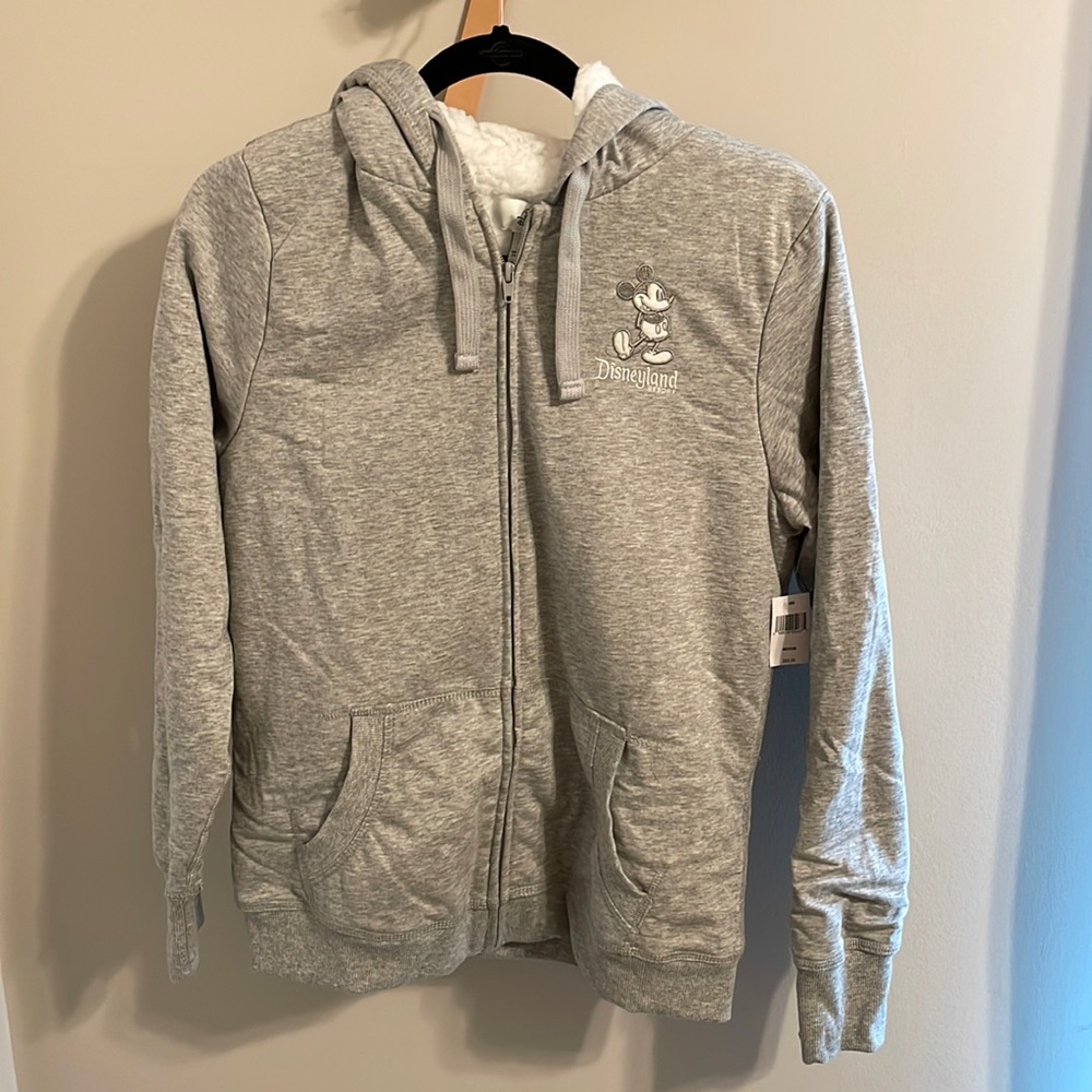 NWT Disneyland Sherpa Lined Zip-Up Hoodie
